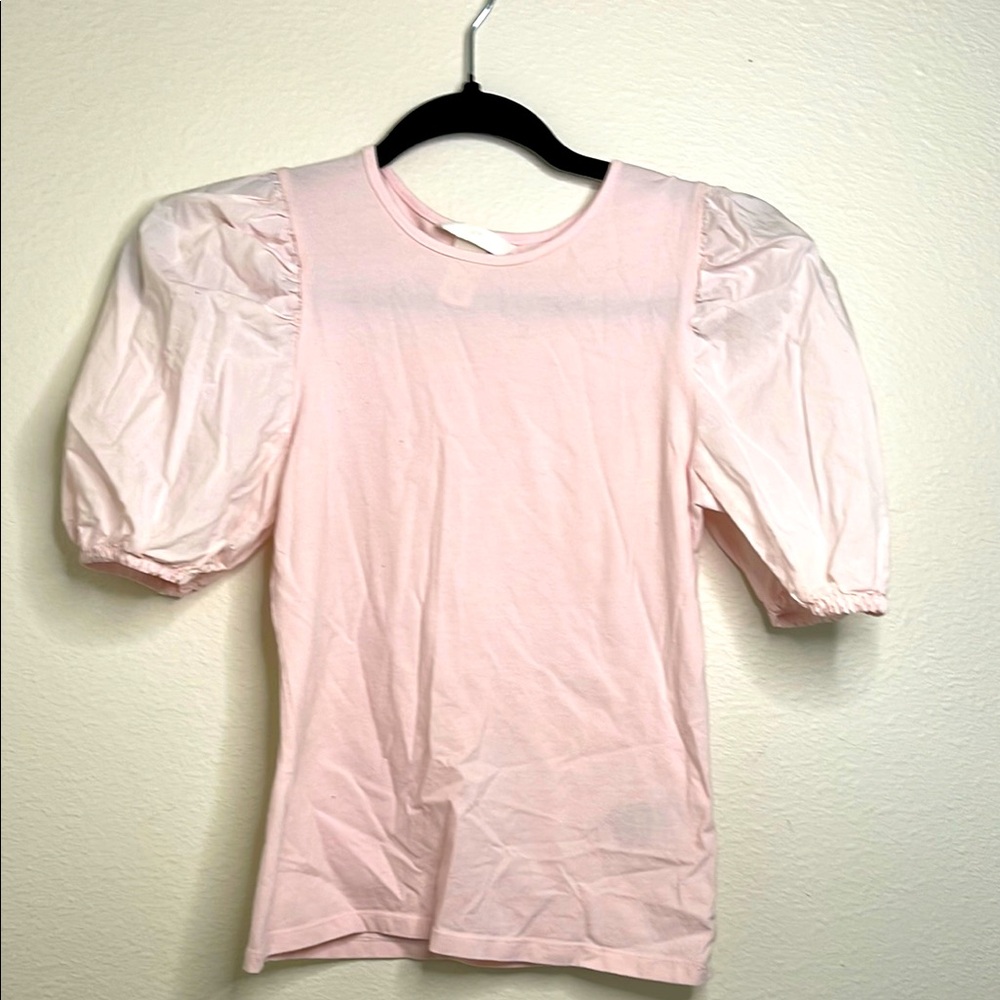 H&M Light Pink Crew Neck Top